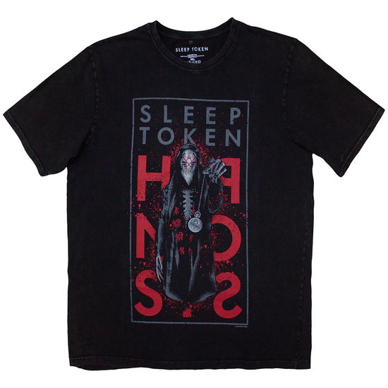 Cover for Sleep Token · Sleep Token Unisex Stone Wash T-Shirt: Hypnosis (Black) (T-shirt) [size S] (2025)