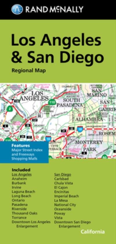 Cover for Rand McNally · Rand McNally Folded Map: Los Angeles &amp; San Diego Regional Map (Paperback Bog) (2021)