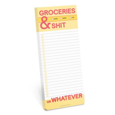 Cover for Knock Knock · Knock Knock Groceries and Shit Make-a-List Pads (Print) (2021)