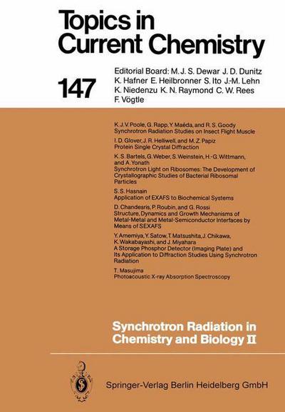 Cover for A Yonath · Synchrotron Radiation in Chemistry and Biology II - Topics in Current Chemistry (Pocketbok) [Softcover reprint of the original 1st ed. 1988 edition] (2013)