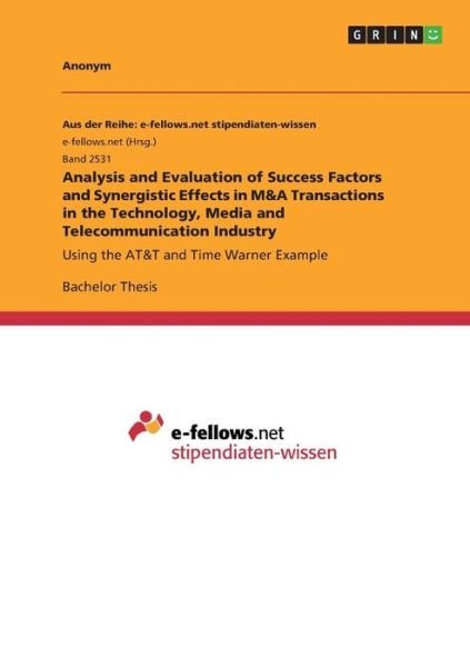 Cover for Anonym · Analysis and Evaluation of Succe (Bog) (2017)