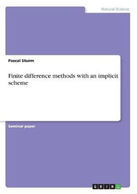 Cover for Sturm · Finite difference methods with an (Book) (2017)