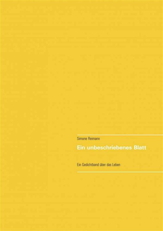 Cover for Reimann · Ein unbeschriebenes Blatt (Book) (2017)