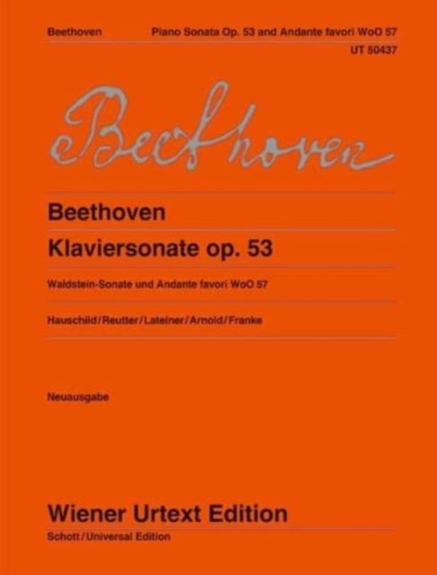 Cover for Klaviersonate (Waldstein-Sonate) und Andante favori: Nach den Quellen hrsg. von Peter Hauschild und Jochen Reutter. op. 53. WoO 57. piano. (Sheet music) (2022)
