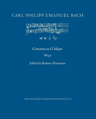 Cover for Carl Philipp Emanuel Bach · Concerto in G Major, Wq 9 (Paperback Book) (2020)