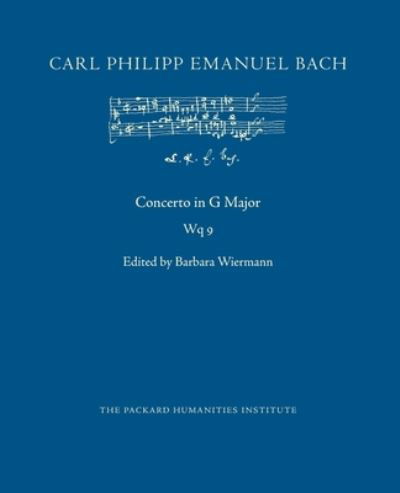 Cover for Carl Philipp Emanuel Bach · Concerto in G Major, Wq 9 (Pocketbok) (2020)
