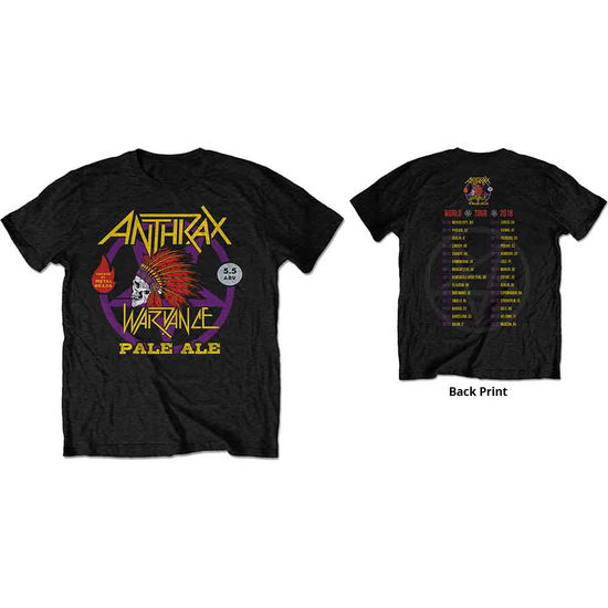 Cover for Anthrax · Anthrax Unisex T-Shirt: War Dance Paul Ale World Tour 2018 (Ex-Tour &amp; Back Print) (T-shirt)