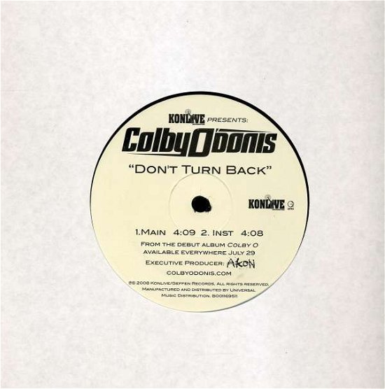 Don'T Turn Back (X2) - Colby O'Donis - Música - Geffen - 0602517800076 - 20 de outubro de 2015