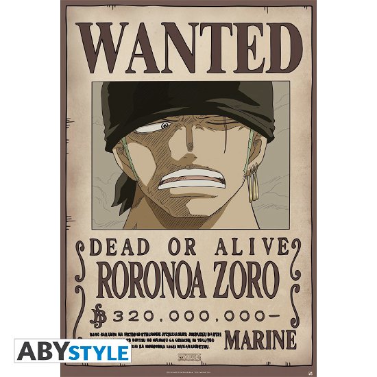 Cover for One Piece: Abystyle · ONE PIECE - Poster 91X61 - Wanted Zoro (MERCH) (2019)