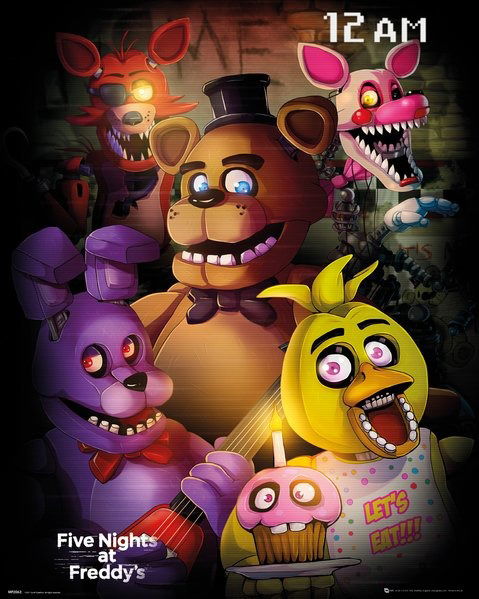 Cover for Five Nights At Freddys · Five Nights At Freddys - Group (poster Mini 40x50 Cm) (MERCH)