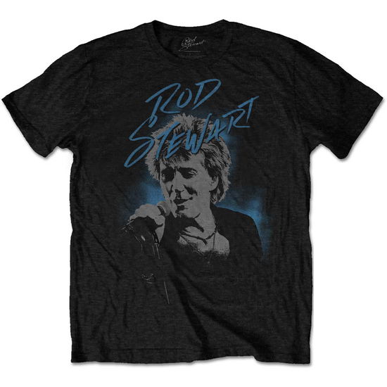 Cover for Rod Stewart · Rod Stewart Unisex T-Shirt: Scribble Photo (Black) (T-shirt) [size S] [Black - Unisex edition] (2018)