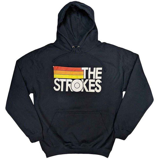 The Strokes Unisex Pullover Hoodie: Logo & Stripes - Strokes - The - Koopwaar -  - 5056737202076 - 