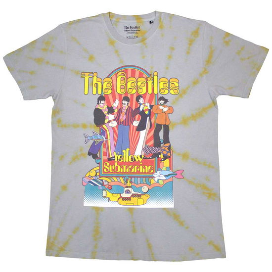 The Beatles Unisex T-Shirt: Yellow Submarine Band & Fish (Grey) (Wash Collection) - The Beatles - Merchandise -  - 5056737260076 - June 13, 2024