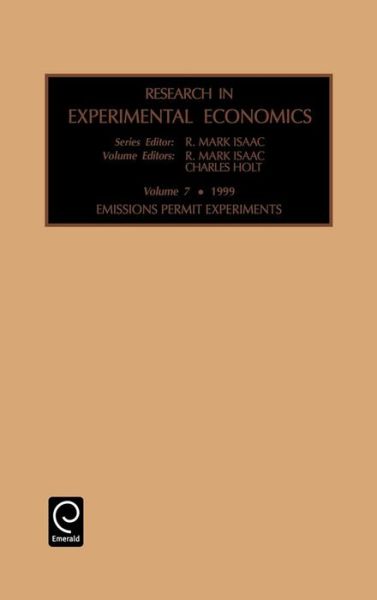 Cover for Mark Isaac R Mark Isaac · Emissions Permit Experiments - Research in Experimental Economics (Hardcover Book) (1999)