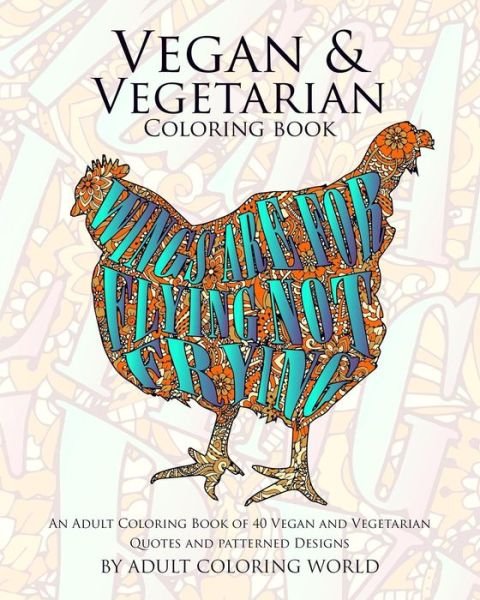 Cover for Adult Coloring World · Vegan &amp; Vegetarian Coloring Book (Pocketbok) (2016)