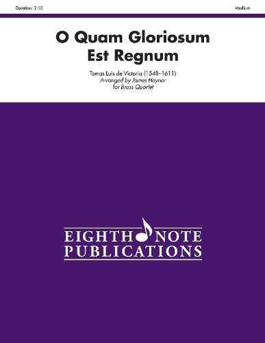 Cover for Alfred Publishing Staff · O Quam Gloriosum Est Regnum (Score &amp; Parts) (Eighth Note Publications) (Paperback Book) (2012)