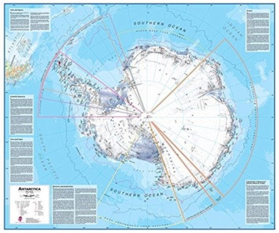 Antarctica laminated -  - Kirjat - Maps International Ltd - 9781904892076 - tiistai 24. marraskuuta 2020