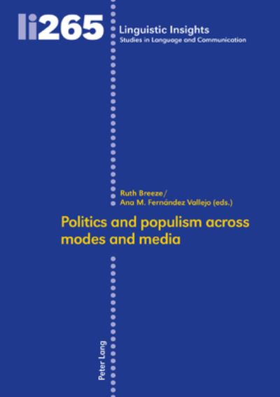 Cover for Politics and populism across modes and media - Linguistic Insights (Hardcover Book) [New edition] (2020)