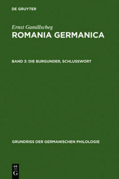 Cover for Gamillscheg · Romania Germanica.3 (Book) (1975)