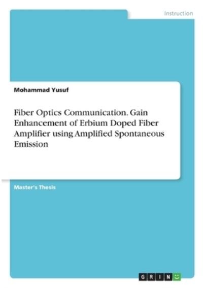 Cover for Yusuf · Fiber Optics Communication. Gain (N/A)