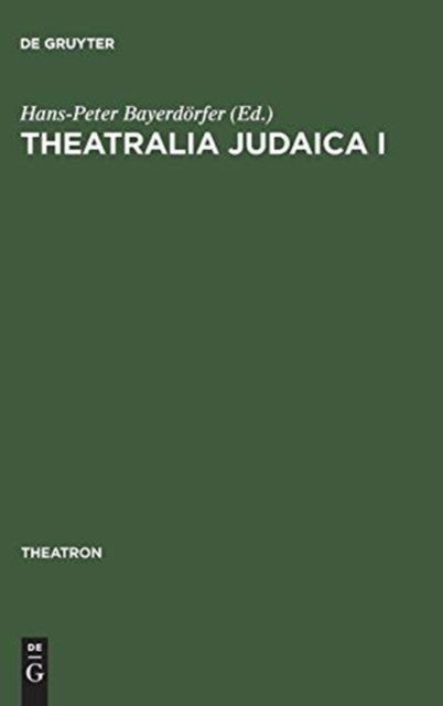 Cover for Theatralia Judaica (Bok) (1993)