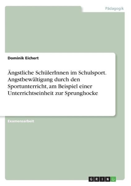 Cover for Eichert · Ängstliche SchülerInnen im Schu (Bog)