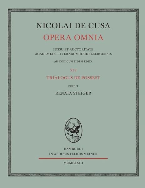Cover for Nikolaus Von Kues · Nicolai De Cusa Opera Omnia. Volumen Xi/2. (Pocketbok) [German edition] (1973)