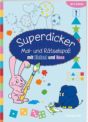 Cover for Katja Baier · Superdicker Mal-und Rätselspaß mit ELEFANT und HASE (Paperback Book) (2022)