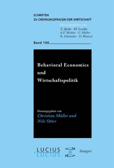 Cover for Christian Muller · Behavioral Economics Und Wirtschaftspolitik (Paperback Book) (2014)