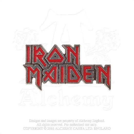 Iron Maiden Enamelled Logo Pin Badge - Iron Maiden - Produtos - IRON MAIDEN - 0664427045077 - 7 de outubro de 2019