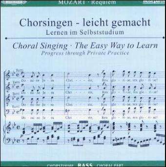 Cover for Chorsingen leicht gemacht:Mozart,Requiem (Bass) · Wolfgang Amadeus Mozart (1756-1791) (CD)