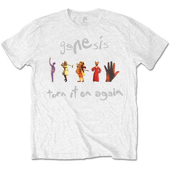 Cover for Genesis · Genesis Unisex T-Shirt: Turn It On Again (T-shirt) [size S] [White - Unisex edition]