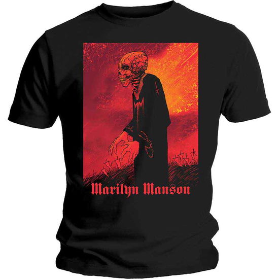 Marilyn Manson Unisex T-Shirt: Mad Monk - Marilyn Manson - Marchandise -  - 5056170640077 - 