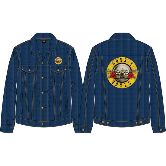 Guns N' Roses Unisex Denim Jacket: Classic Logo (Back Print) - Guns N Roses - Gadżety -  - 5056368612077 - 