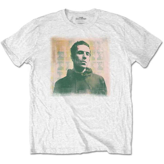 Cover for Liam Gallagher · Liam Gallagher Unisex T-Shirt: Monochrome (White) (T-shirt) [size S] [White - Unisex edition] (2020)