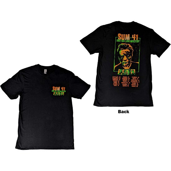 Sum 41 Unisex T-Shirt: Does This Look Infected? European Tour 2022 (Ex-Tour & Back Print) - Sum 41 - Merchandise -  - 5056561068077 - 