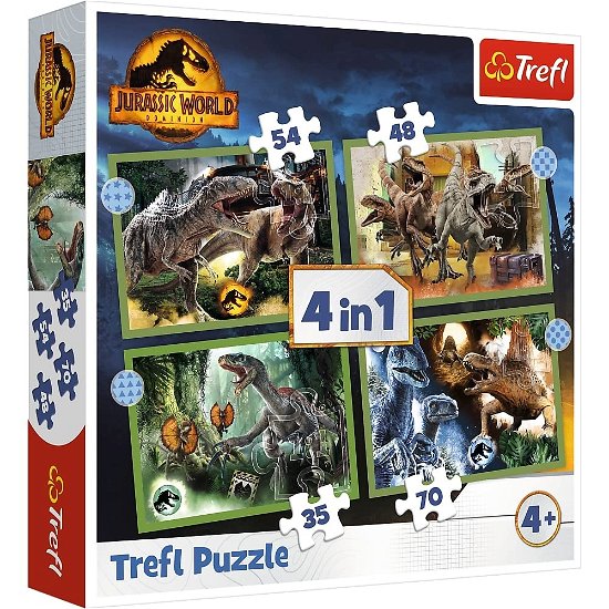 Trefl 4 in 1 Puzz Jurassic World - Trefl 4 in 1 Puzz Jurassic World - Juego de mesa -  - 5900511346077 - 