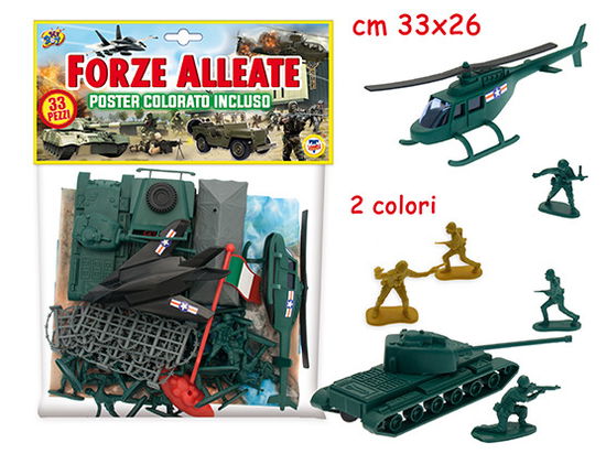 Forze Alleate - Busta Soldatini Con Mappa E Accessori 33 Pz (Assortimento) - Teorema: Teo'S - Gadżety -  - 8017967709077 - 