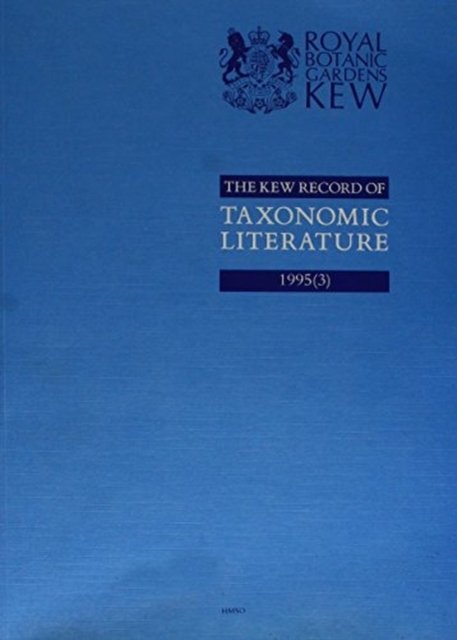 Cover for Kew Royal Botanic Gardens · The Kew Record of Taxonomic Literature Relating to Vascular Plants - The Kew record of taxonomic literature relating to vascular plants (Paperback Book) (1996)