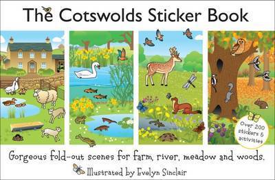 Cover for Evelyn Sinclair · The Cotswolds Sticker Book: The Wildlife of Meadow, Farm, River and Woods in Gorgeous Fold-Out Scenes (Paperback Book) (2016)