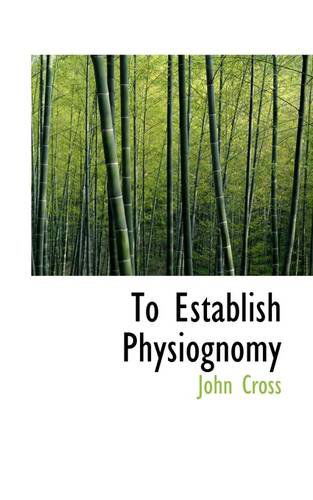 Cover for John Cross · To Establish Physiognomy (Paperback Book) (2009)