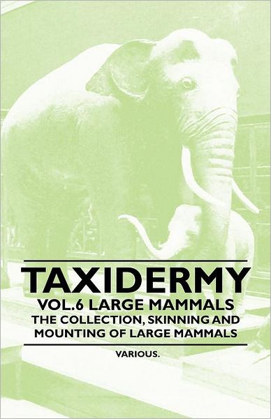 Cover for Taxidermy Vol.6 Large Mammals - the Collection, Skinning and Mounting of Large Mammals (Paperback Book) (2010)