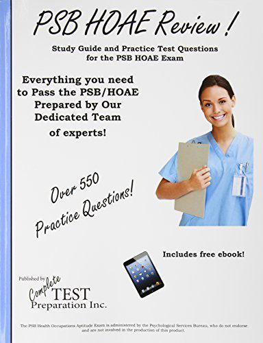 Cover for Complete Test Preparation Inc · PSB HOAE Review!: Complete Health Occupations Aptitude Test Study Guide and Practice Test Questions (Paperback Book) (2014)