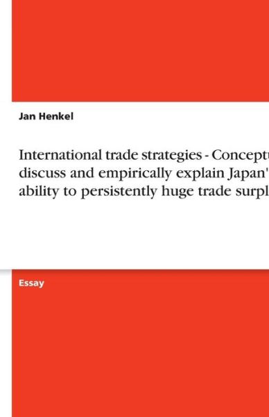 Cover for Henkel · International trade strategies - (Book) (2013)