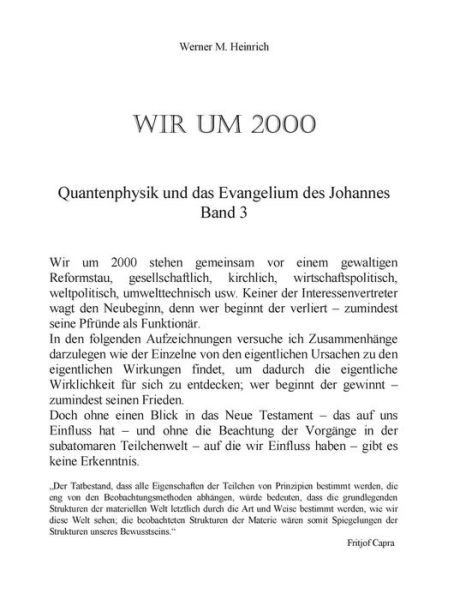 Cover for Werner M. Heinrich · Wir Um 2000 -  Band 3 (Paperback Book) [German edition] (2016)