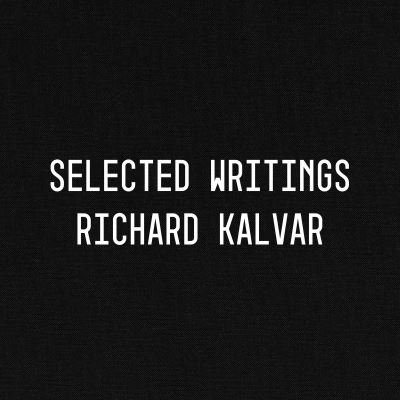 Cover for Richard Kalvar: Selected Writings (Paperback Book) (2023)