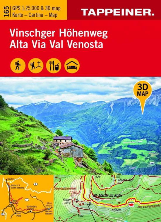 Cover for Aa.Vv. · 3D-Wanderkarte Vinschger Höhenweg (Bog)