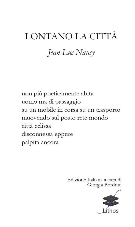 Cover for Jean-Luc Nancy · Lontano La Citta (Bok)