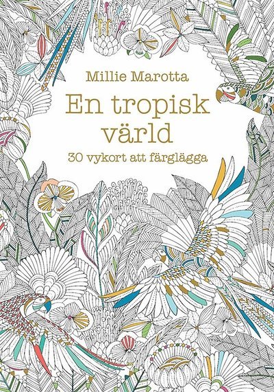 Cover for Millie Marotta · En tropisk värld : 30 vykort att färglägga (Buch) (2016)