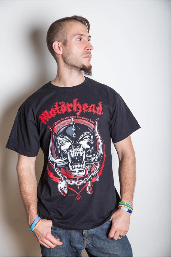 Motorhead Unisex T-Shirt: Lightning Wreath - Motörhead - Produtos - Global - Apparel - 5055295372078 - 15 de janeiro de 2020